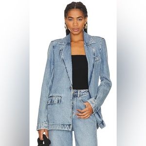 We Wore What denim oversized blazer